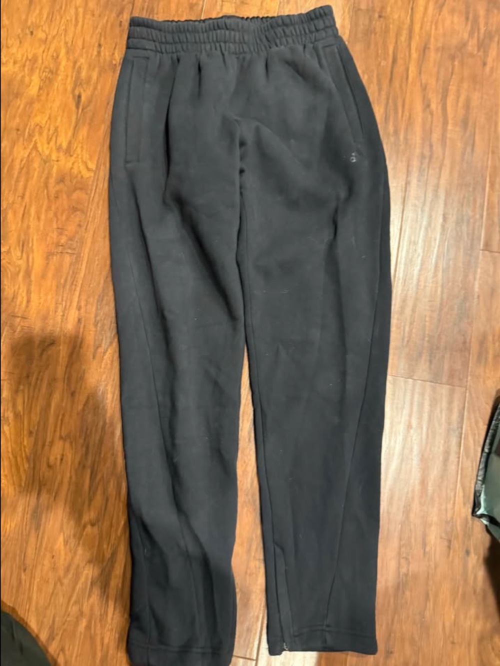 adidas Black Men's Fleece Joggers - Elastic Waist